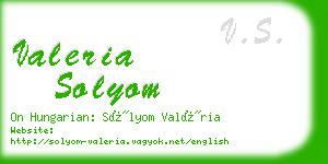 valeria solyom business card